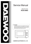 Daewoo KOG-846T Service manual