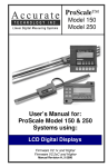 Accurate Technology ProScale User`s manual