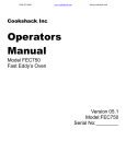 Cookshack FEC750 Operator`s manual