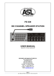 ASL INTERCOM PS 630 User manual