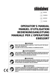 Shindaiwa EB8520RT Operator`s manual