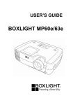 BOXLIGHT MP-63E User`s guide