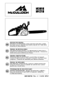 McCulloch chain saw Instruction manual