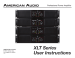 American Audio XLT Series User manual