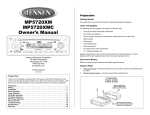 Audiovox MP5720 Owner`s manual