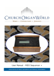 Church Organ World MIDI Sequencer + User manual