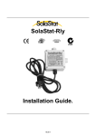 Alpha Solar SolaStat-Eco Installation guide