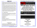 PS Engineering PMA7000MS-CD Operating instructions