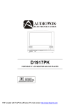 Audiovox D1917PK Specifications
