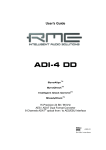 RME Audio ADI-96 PRO User`s guide