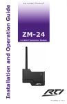 RTI ZM-24 Operating instructions