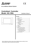Mitsubishi AG-150A-A Installation manual
