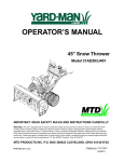 Yard-Man 31AE993J401 Operator`s manual