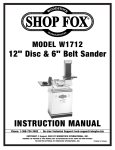 Woodstock SHOP FOX W1778 Instruction manual