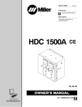 Miller Electric GPS-1500A Owner`s manual