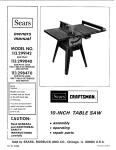 Craftsman 113.299142 Owner`s manual