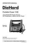 DieHard 200.71988 Operator`s manual