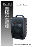 Mipro MA-100 Series Instruction manual