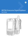 Motorola MC75 - Worldwide Enterprise Digital Assistant User guide