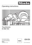 Miele G 832 Operating instructions