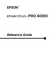 Epson 4000 - Stylus Pro Color Inkjet Printer Specifications