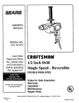 Craftsman 315.101270 Owner`s manual