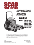 Scag Power Equipment STWC52V-26KA-LC Operator`s manual