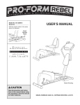 ProForm 831.285872 User`s manual