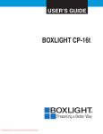 BOXLIGHT CP-16t User`s guide