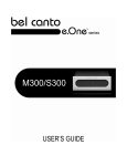 Bel Canto Design S300i e.One Series Specifications