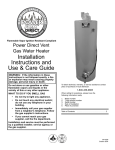 American Water Heater Power Flex 40-42K BTU Use & care guide