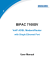 Billion BiPAC 7100SV User manual