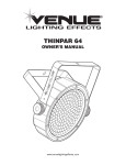 Venue Lighting Effects thinpar 64 Owner`s manual