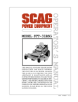 Scag Power Equipment STT Operating instructions