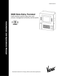 Varec Data Entry Terminal 8620 Installation and opertions Instruction manual