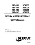 Ultrak JPD-100 User`s manual