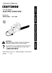 Craftsman 358.341020 Operator`s manual