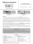 Vertex Standard VX-4600 Series Service manual