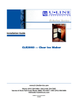 U-Line CLR2060 Installation guide