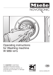 Miele W 989i wps Operating instructions