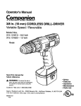 Craftsman 315.101820 Operator`s manual