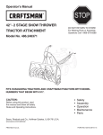 Craftsman 486.248371 Operator`s manual