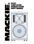 Mackie SA1521Z User`s manual