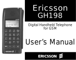 Ericsson GH198 User`s manual