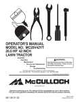 McCulloch MC20V42YT Operator`s manual