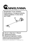 Maruyama BCV5020 Operator`s manual