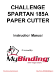 Challenge SPARTAN 185 Instruction manual
