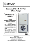 Marvair HVPA60 Service manual