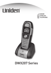 Uniden DWX207 - Cordless Extension Handset Specifications