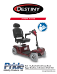 Pride Mobility Destiny Owner`s manual